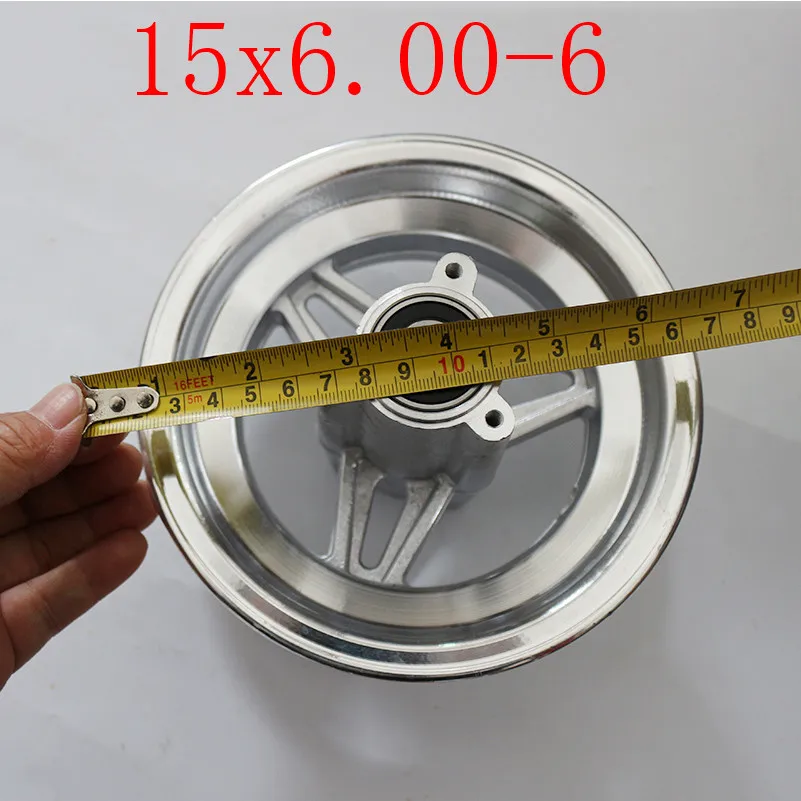 only hub Размер 15x6. 00-6 прямые ребра газон& Сад шины колеса 15X6-6 дюймов 168CC картинг мотоцикл обод колеса с бескамерной шиной - Цвет: only hub