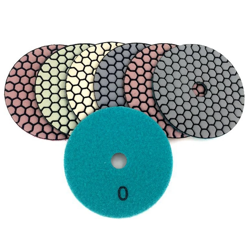 6 Pcs 100 Mm Dry Polishing Pad 4 Inch Sharp Type Diamond Pads For Granite Marble Sanding Disc Stone | Инструменты