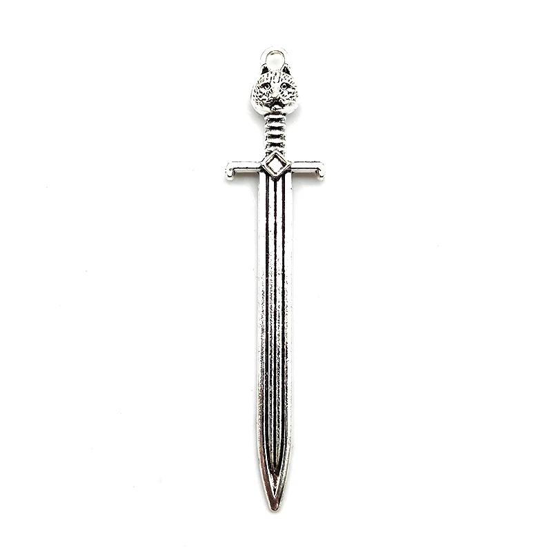 

10Pcs 14x67mm Large Metal Sword Cat Charms Gothic Pendants Accessories for Jewelry Making DIY Earrings Necklace Bracelet Craft