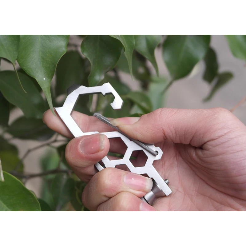 

Wholesale Carabiner Clip Multifunctional Carabiner Key Chain with Bottle Opener and Wrenches X85