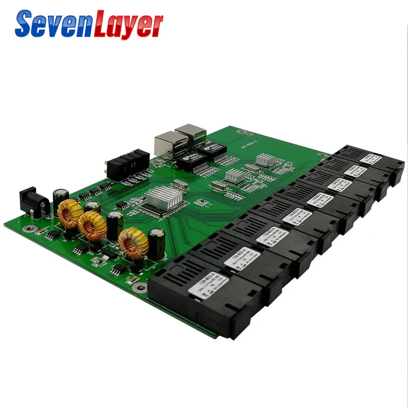 Gigabit Ethernet коммутатор Ethernet волоконно-оптический медиаконвертер 2RJ45 порт и 8 Порт 1,25G SC 10/100/1000M плата PCBA 2 шт