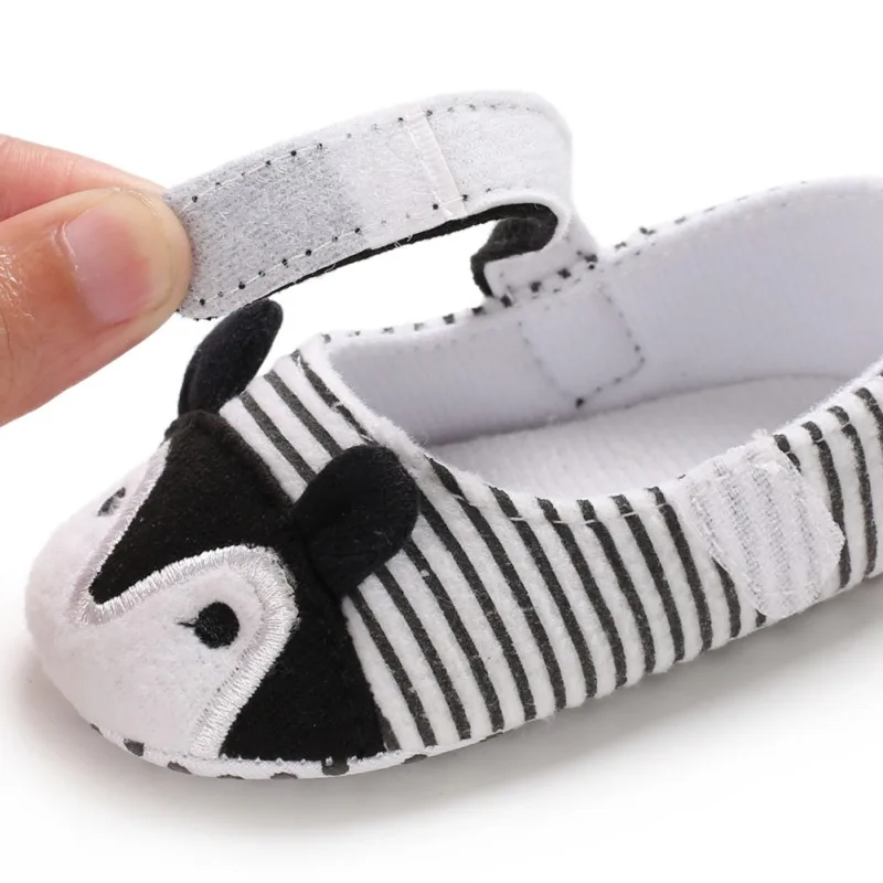 

Baby Shoes Fox Striped Cute Baby Princess Toddler Shoes Infant Girls Anti-slip Soft Sole Crib Shoes First Walkers 0-18M