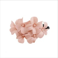 handmade fabric flower hairpins for women girls sweet 3d floral hair accessories beauty female hair clips hairgirps t1470