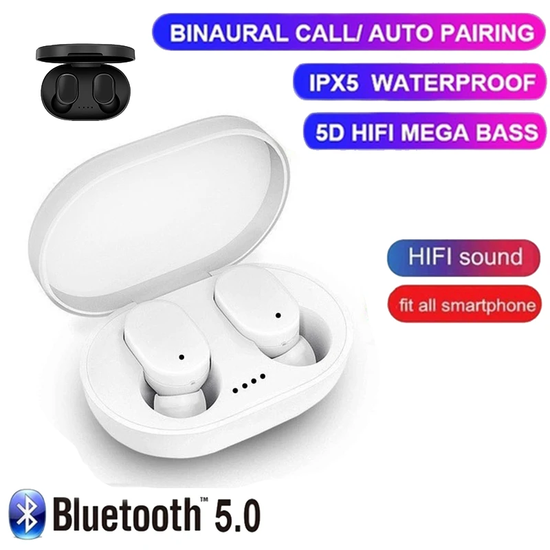 A6s Bluetooth наушники TWS беспроводные 5 0 гарнитура с зарядным устройством