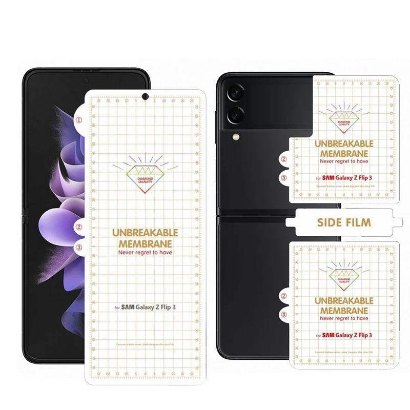 

HD & Matte Soft Hydrogel Film For Samsung Galaxy Z Flip 3 Flexible Front Back UNBreakable Membrane Full Cover Screen Protector