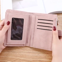 short ladies wallet female japanese and korean small fresh female student multifunctional folding small wallet wallet