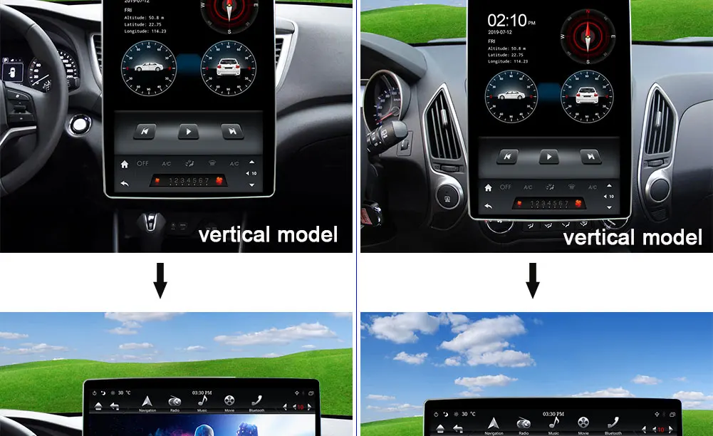 12," Tesla style PX6 Android 8,1 автомобильный DVD gps Радио Навигация стерео Мультимедийный плеер для hyundai Tucsion IX35 2010