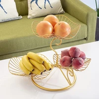 nordic fruit plate creative modern living room household three layer fruit plate simple iron art multilayer fruit plate