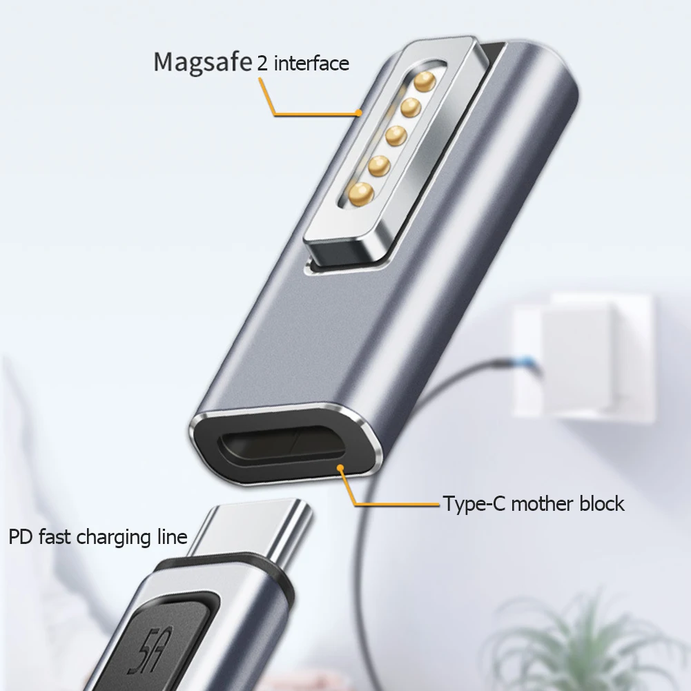 Магнитный адаптер USB C типа C/DC5521 для Magsafe * 2 /Magsafe1 соединитель PD быстрой зарядки