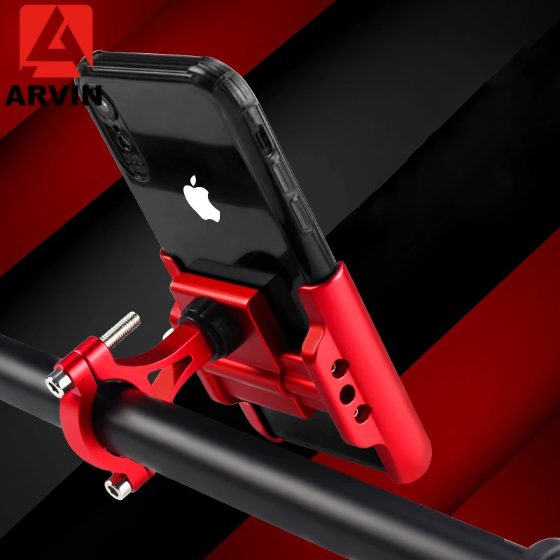 

ARVIN Aluminum Mountain Bicycle Phone Holder stand 360 Adjustable handlebar cellphone Mount 4-6.5 inch Motorcycle phone bracket