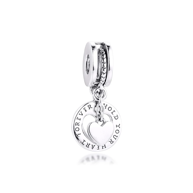 

Fits Europe Bracelet 925 Sterling Silver Hold Your Heart Split Dangle Charm Beads DIY Jewelry Making Berloque Charmsy