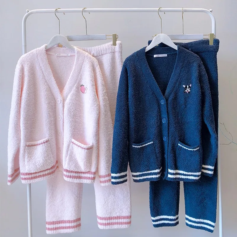 

Couple Pajamas Autumn And Winter Pajamas Cute Jarre Aero Bull Printed Homewear Room Wear Sleepwear Women Pajama Set Pajama