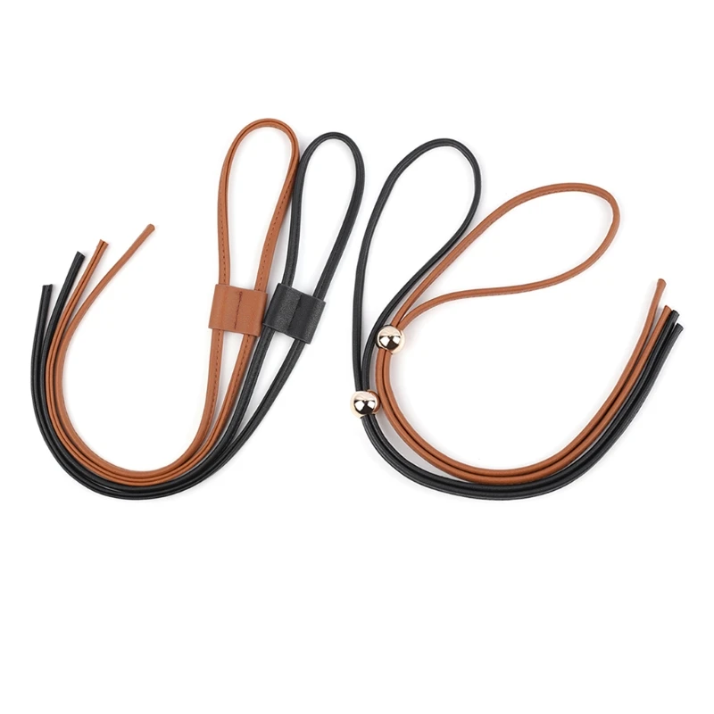 

PU Leather Drawstring Pull String Purse Strap Replacement for Bucket Bag Shoulder Bags Accessories DIY Making Supplies
