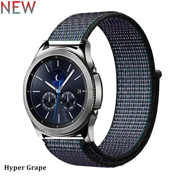 hyper grape 33 Gear s3 Frontier ремешок для samsung Galaxy watch 46 мм активный 2 42 мм amazfit ремешок Bip 20 мм 22 мм ремешок для часов huawei watch gt ремешок - Цвет ремешка: hyper grape 33