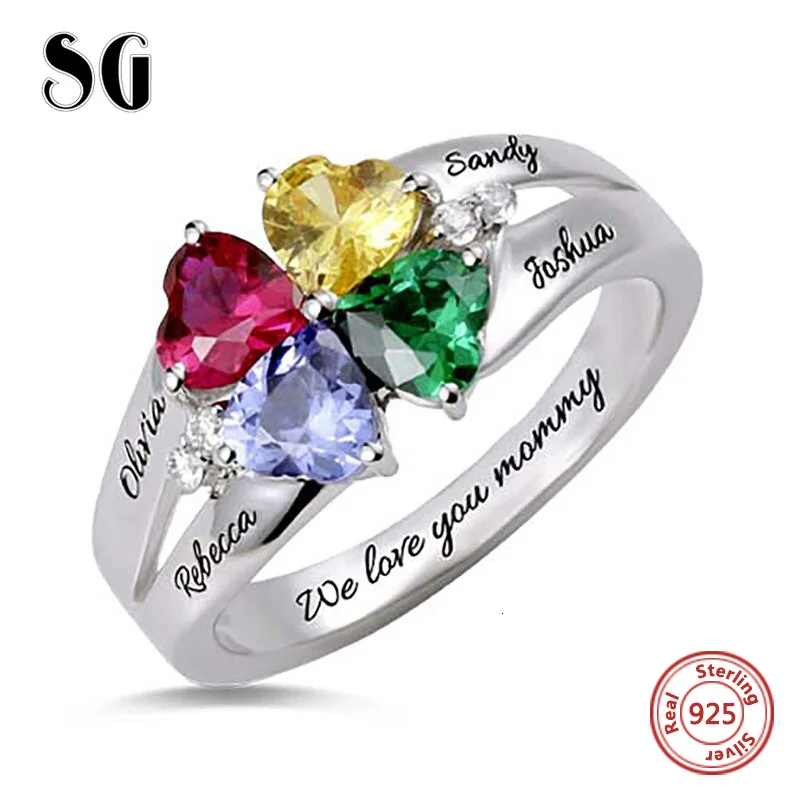 Новый 925 пробы серебряные изготовленные на заказ с четырьмя камень талисман в