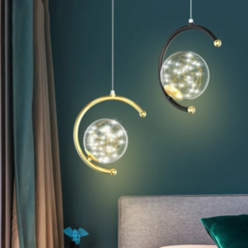 Modern LED Starry Pendant Lamp Bedroom Bedsidel Amp Net Red Kitchen Dining Table Living Room Chandelier Corridor Porch Lighting