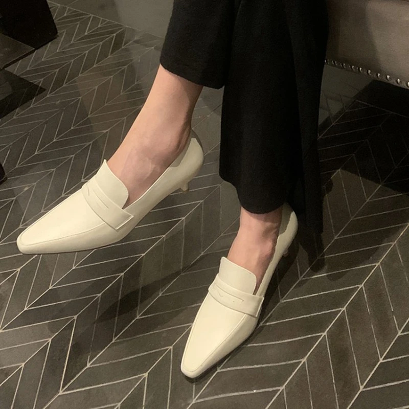 

KemeKiss New Women High Heel Shoes Thin Heel Real Leather Pumps Women Fashion New Women Party Shoes Footwear Size 33-40