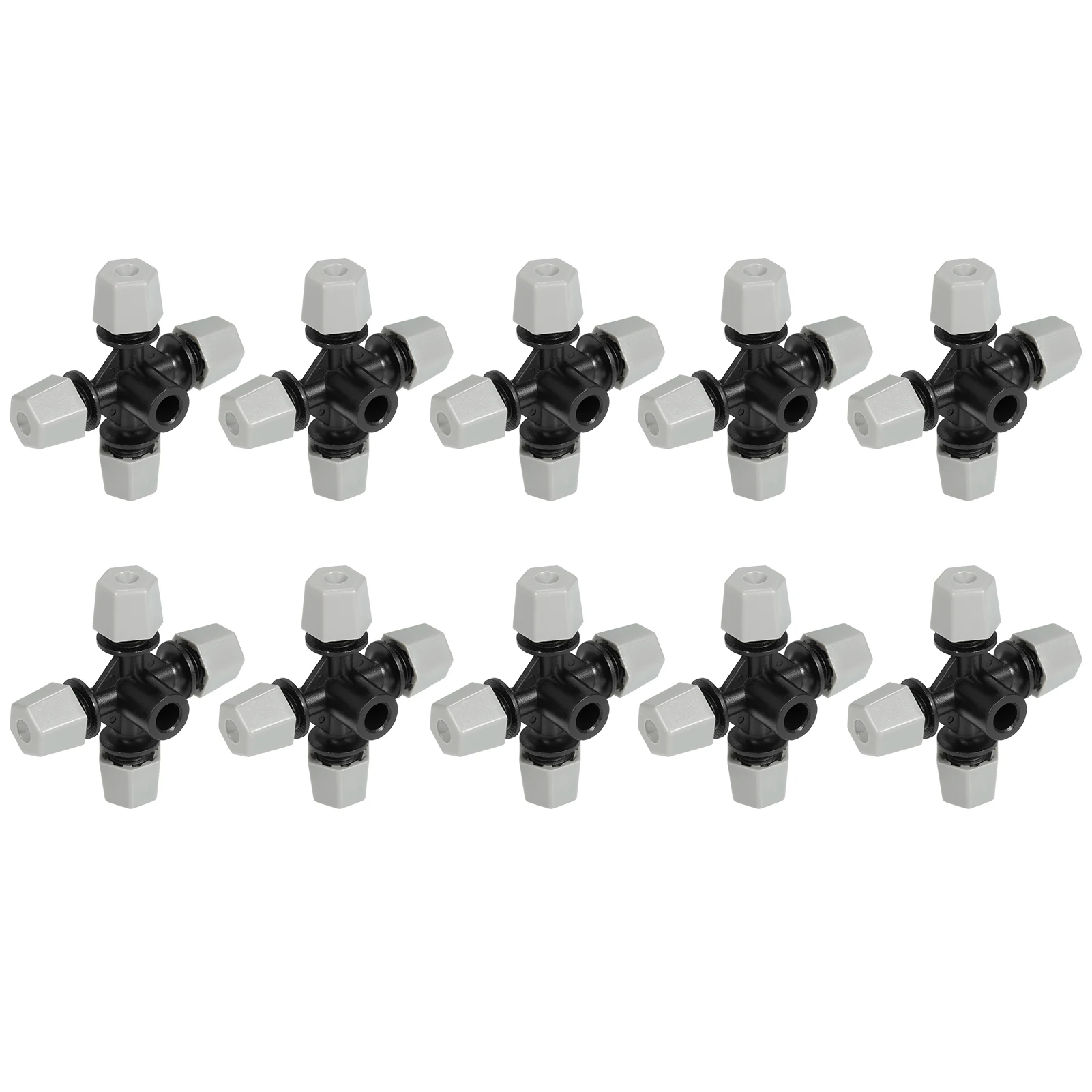 

10pcs 4-nozzle Detachable Sprayer Garden Irrigation Kit Garden Irrigation Micro Flow Dripper Sprinklers Emitter Micro Drip Head