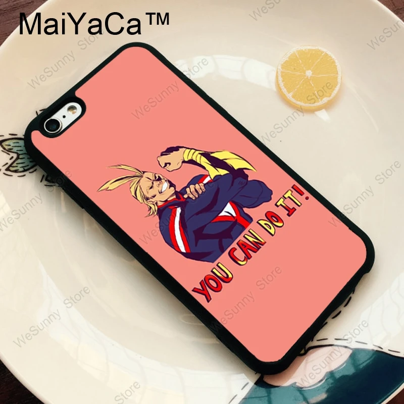 Чехол MaiYaCa Boku no Hero Academy All Might из ТПУ для iPhone 11 Pro MAX X XR XS MAX 6 6s 7 8 Plus 5S задняя крышка