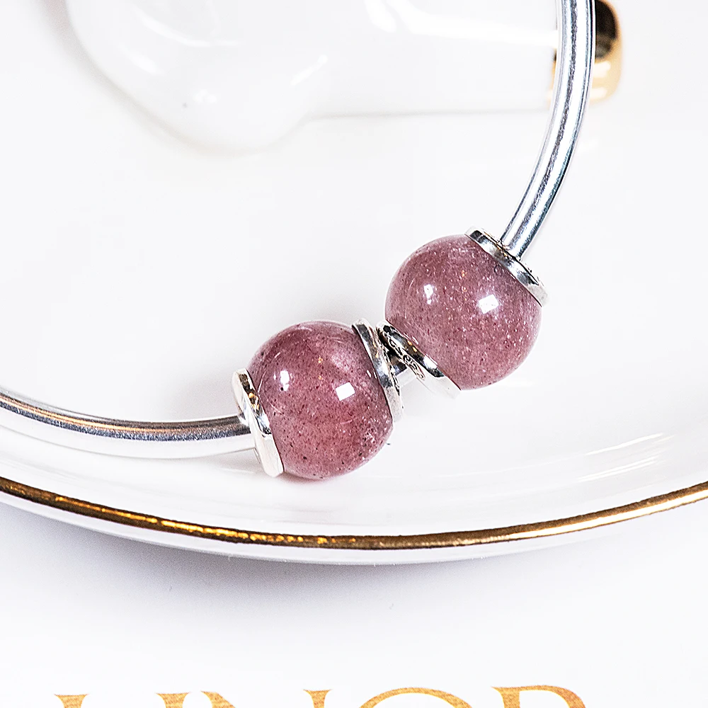 Подвеска с клубничным кристаллом для браслетов и обручей TRBS012|Ювелирные шармы| |