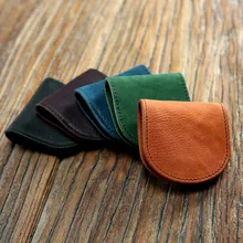 Women's Small Genuine Leather Coin Wallet Children Mini Purses Hasp Money Clip Clutch Hobo Bags Men Gift Pouch New Manual Craft