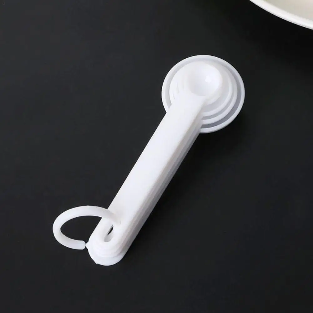 

1 Set Of 5 Measuring Cup Spoon Teaspoon Coffee Sugar Plastic Kitchen Measuring Tool Spoon Spoon Baking Cooking Handle U7K5
