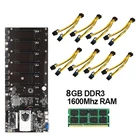 Новинка, улучшенная материнская плата для майнинга, 8 ГБ, DDR3, PCIe, 8 BTC-T37, карта X16, SATA3, 4usb, Gigabit Rj45, HDMI, совместим с VGA