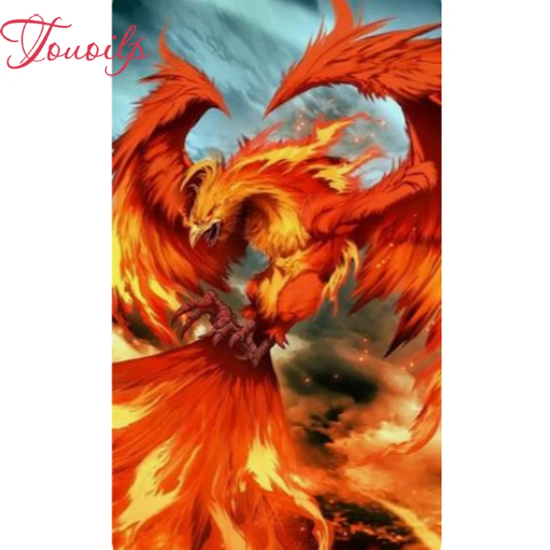 

5d diy diamond embroidery full square&round Animal Flame phoenix diamond painting Cross Stitch Rhinestone mosaic home decoration