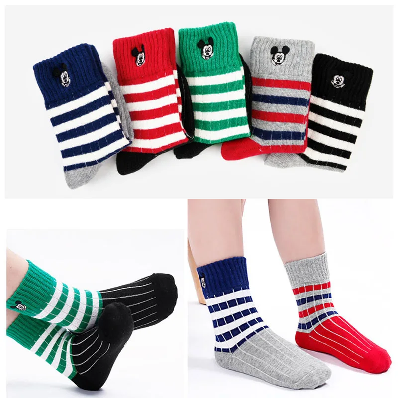 Носки с героями мультфильмов Дисней детские мягкие хлопковые короткие носки для