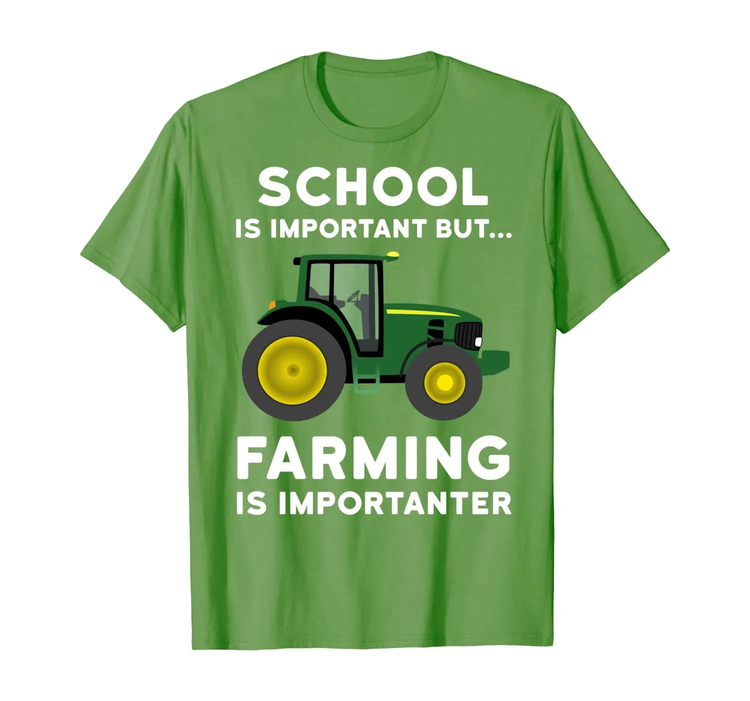 

Funny Farming Shirt School Important Farming Importanter Tee