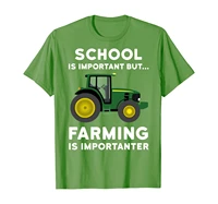funny farming shirt school important farming importanter tee