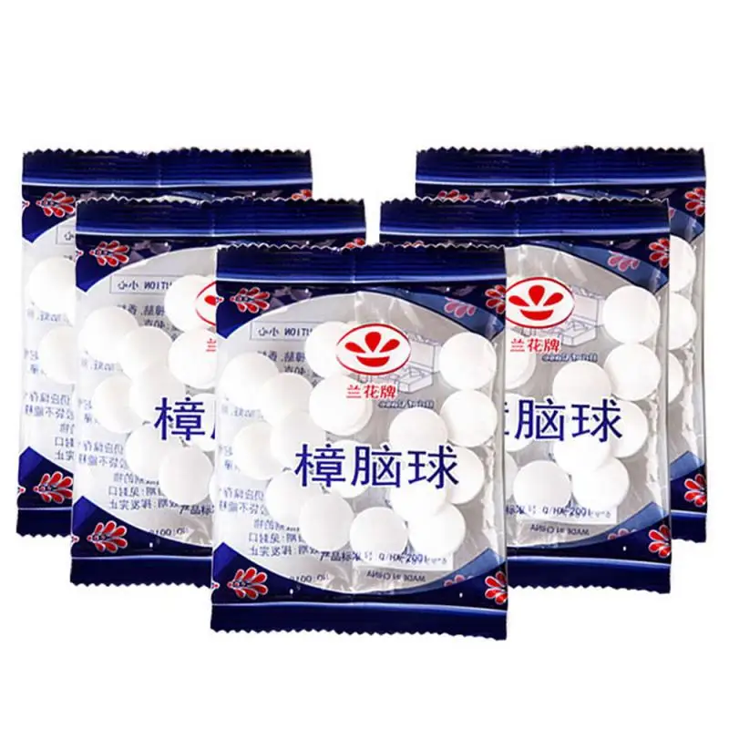 

20pcs/bag Natural Camphor Ball Deodorant Moth Proof Wardrobe Camphor Ball Naphthalene Moth Ball Deodorizer For Drawer 1/4 Bags