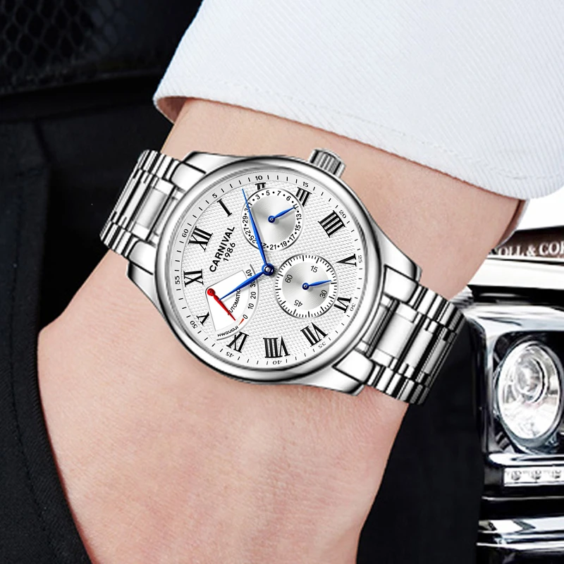 Date Men s Watches Top Brand Luxury New Military Steel Automatic Mechanical Watch Men Sport Wristwatch Relogio Masculino Male
