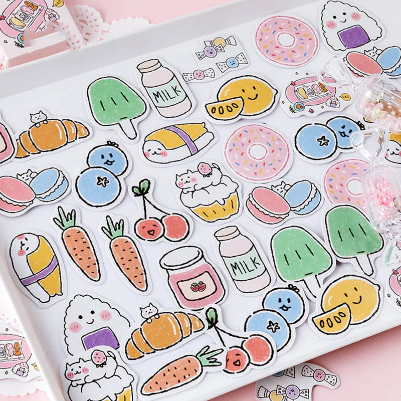 45 шт. милый молочный стикер для канцелярских товаров Kawaii продукты Декор Наклейка пуля журнал наклейка для детей девочек DIY Скрапбукинг дневник