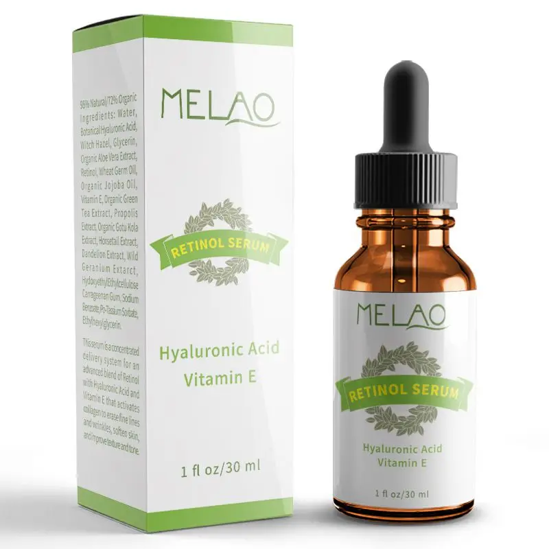

MELAO 2.5% Улучшенная сыворотка ретинола с гиалуроновой кислотой и витамином Е, органика против морщин 30 мл