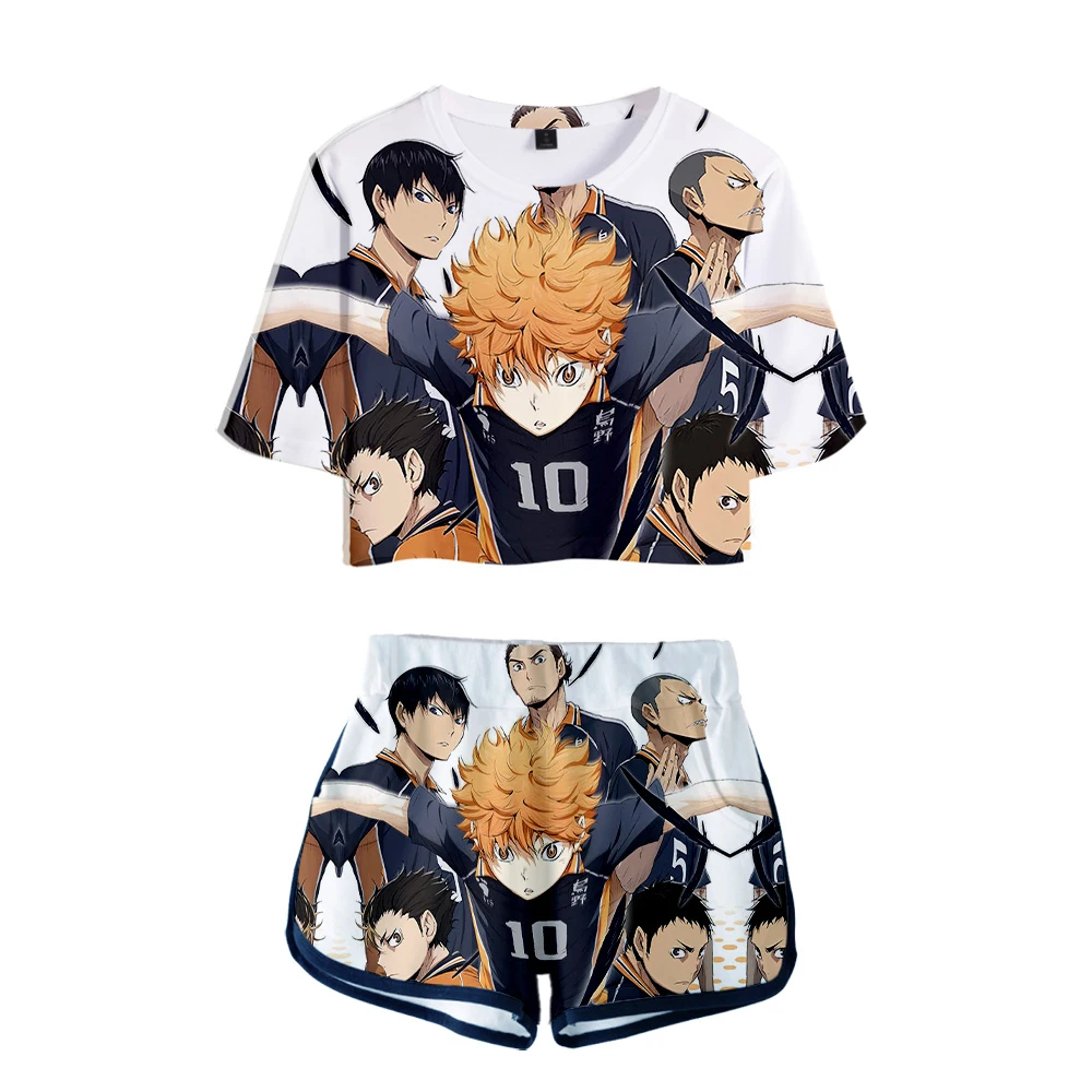 Униформа Haikyuu для женщин и девочек футболка шорты рукав фигурка костюм косплея 3D
