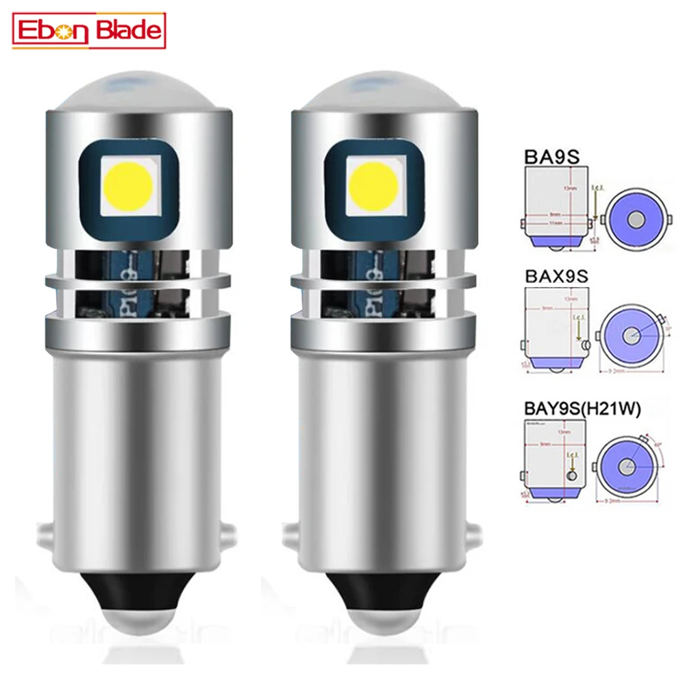 2 шт. BA9S T4W светодиодный лампы 12v 24v BAX9S H6W H5W BAY9S H21W автомобиля задний