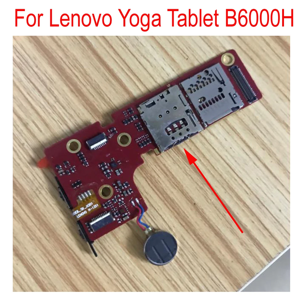 Оригинал для Lenovo Yoga Tablet B6000H B6000f B6000 кардридер Слот Лоток гибкий кабель плата с