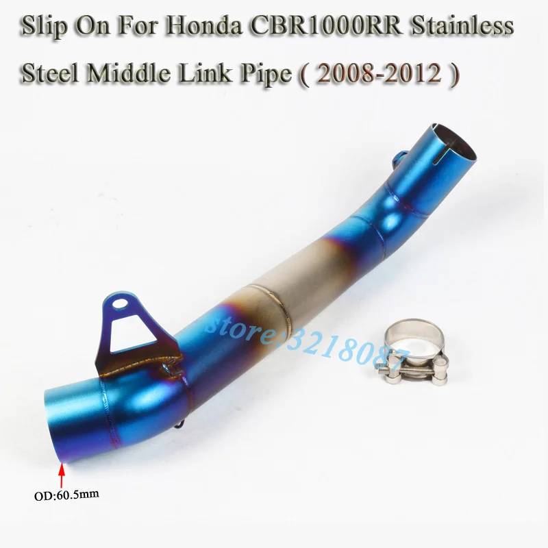 Titanium Alloy Motorcycle 51mm 61mm Exhaust Modified Motor MufflerMiddle Link Pipe For Honda CBR1000 2008-2012 08-16 | Автомобили и