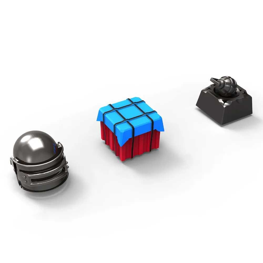 Аксессуары для клавиатуры PUBG тема металлический ключ Кепка шлем Airdrop Box бомба