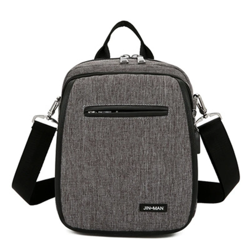 

2021 New Men'S Chest Shoulder Messenger Bag Outdoor Leisure Men'S Small Satchel Oxford Cloth USB Charging Bag