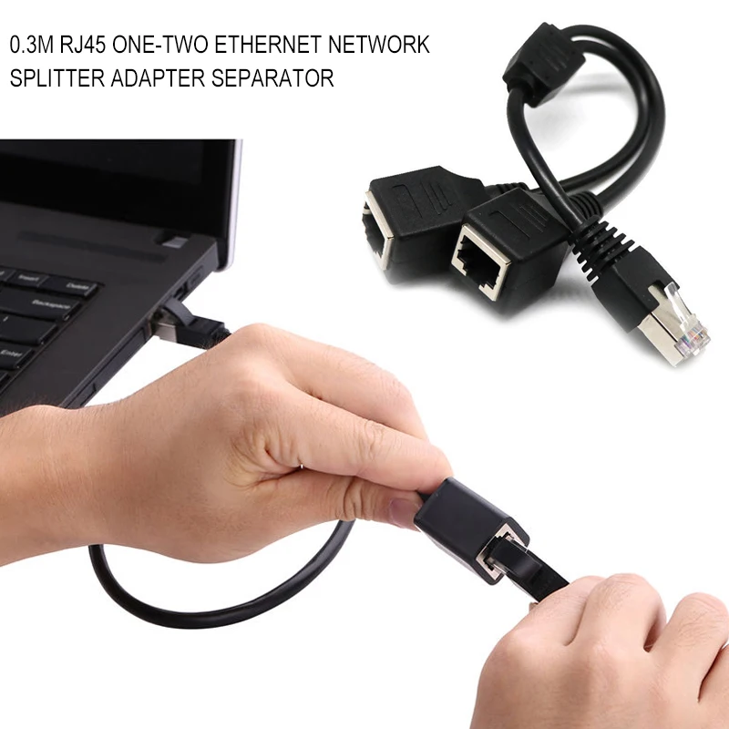 ANPWOO Ethernet сплиттер адаптер 0 3 м ноутбук Профессиональный сетевой с кабель
