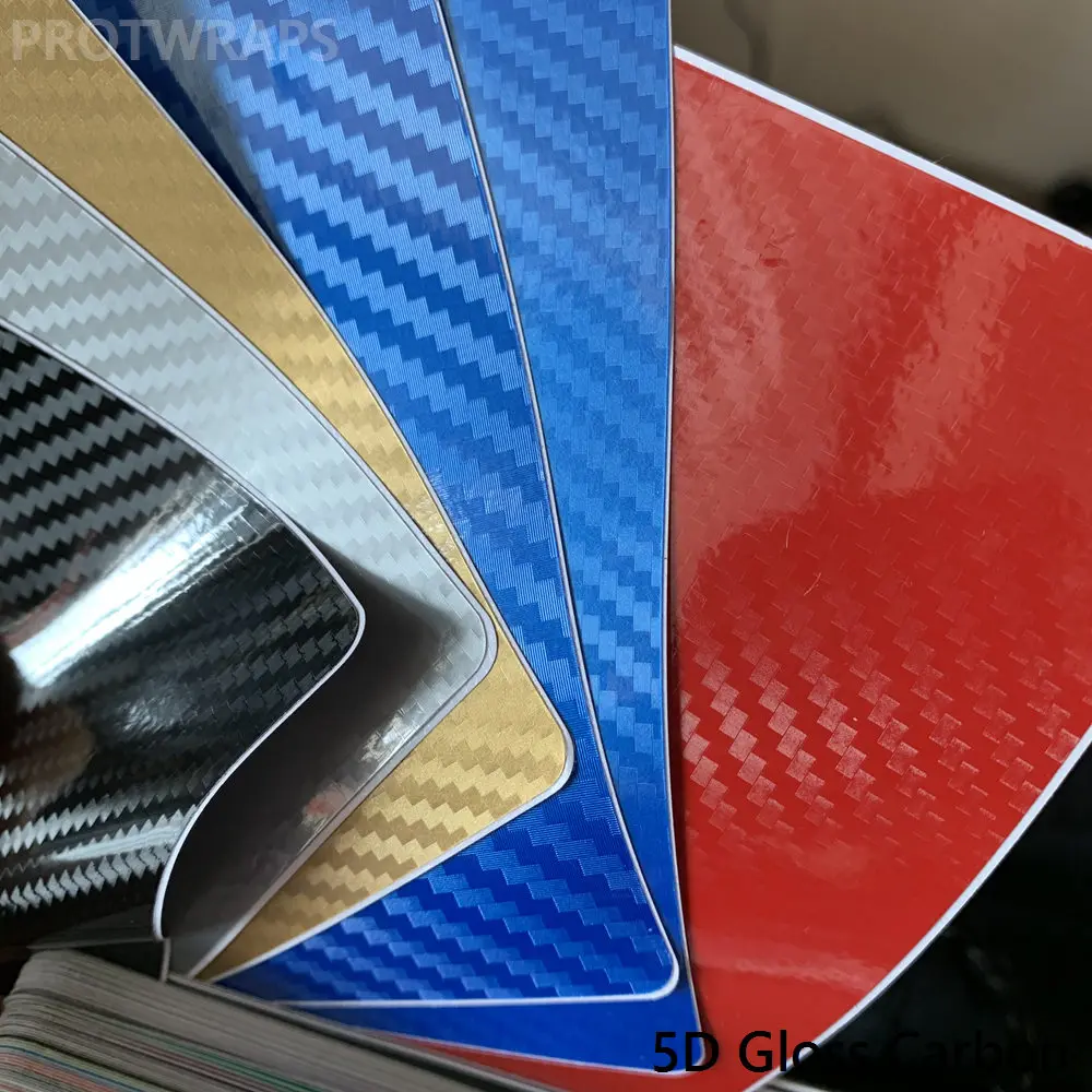 Blue Gloss 5D Carbon Fiber Vinyl Shiny stickers Film for car wrap covering Air release PROTWRAPS size 1.52x18m/Roll | Автомобили и