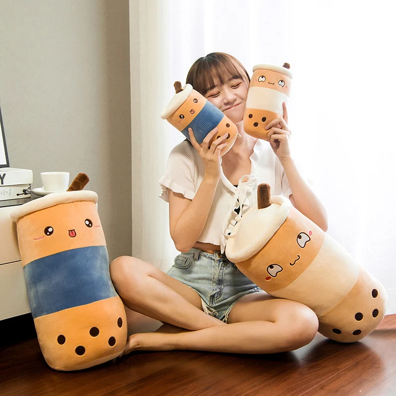 

Boba Cup Plush Toys Kawaii Soft Stuffed Food Milk Tea Pillow Simulation Dolls Sleeping Cushion Valentines Day Gifts For Girls