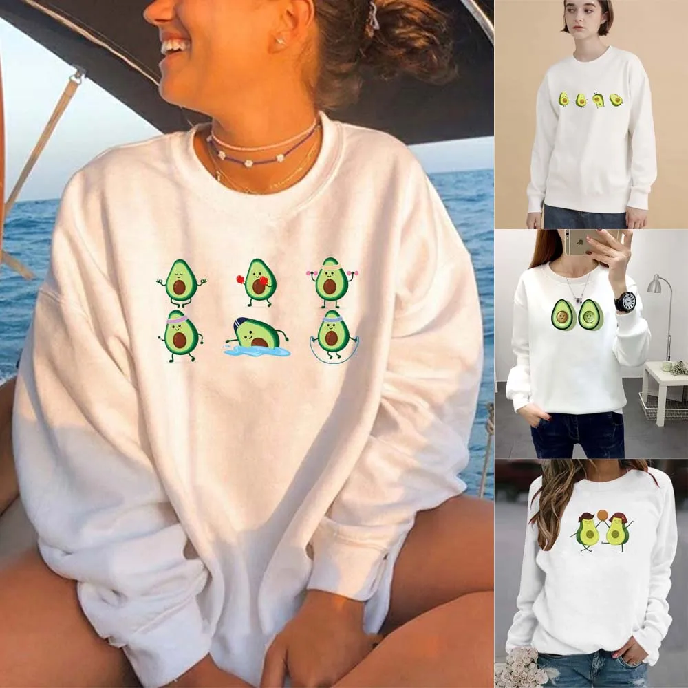 Толстовка Женская Базовая с круглым вырезом Модный минималистичный свитшот