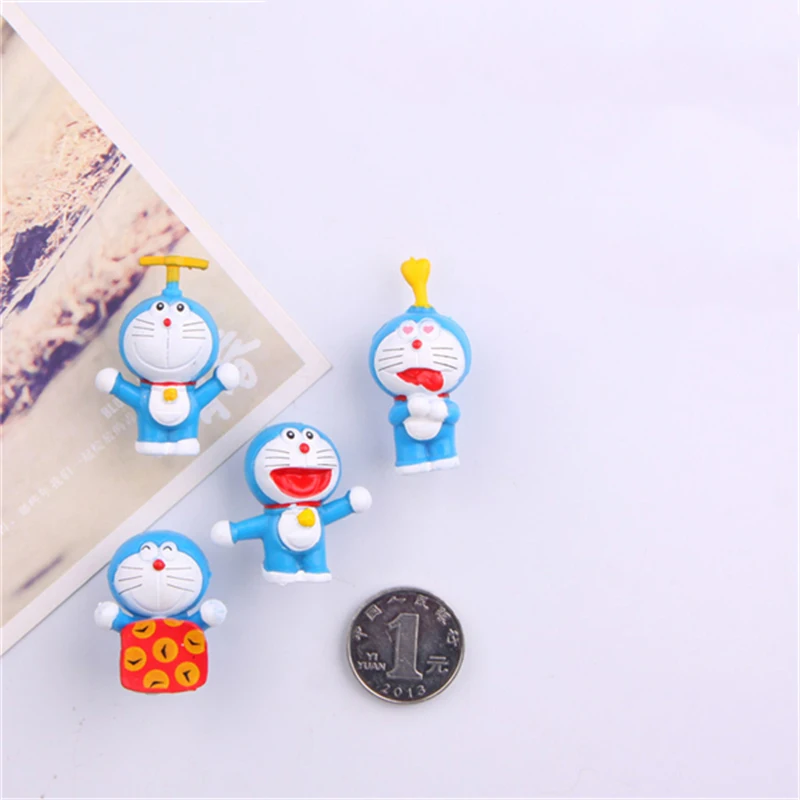 4 шт./лот милый набор из серии Doraemon 3D магнит на холодильник креативный мультяшный