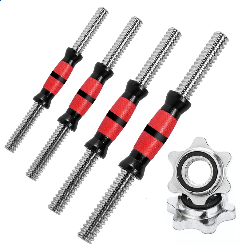 25mm Dumbbell Bars With Clamps Standard Threaded Dumbbell Handles 30/34/40/45/50cm Lenght For Home Gym Fitness Weightlifting F21