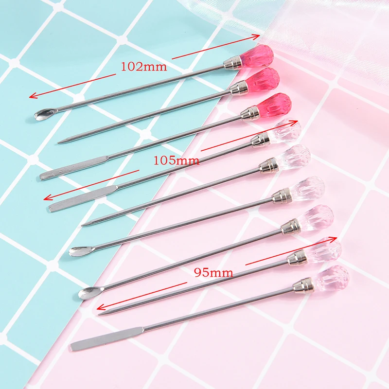 

1pc Nail Stirring Needle Dotting Tools Picked Up Rhinestones/Stir Gel Powder Liquid Manicure Nail Supplies 3 Colors