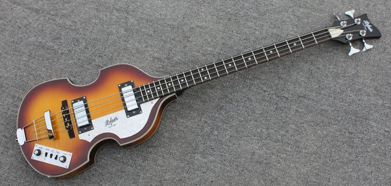 Sunburst Hofner скрипка BB2 бас Hofner BB2 современный Электрический бас Пламя клен Hofner bass гитара