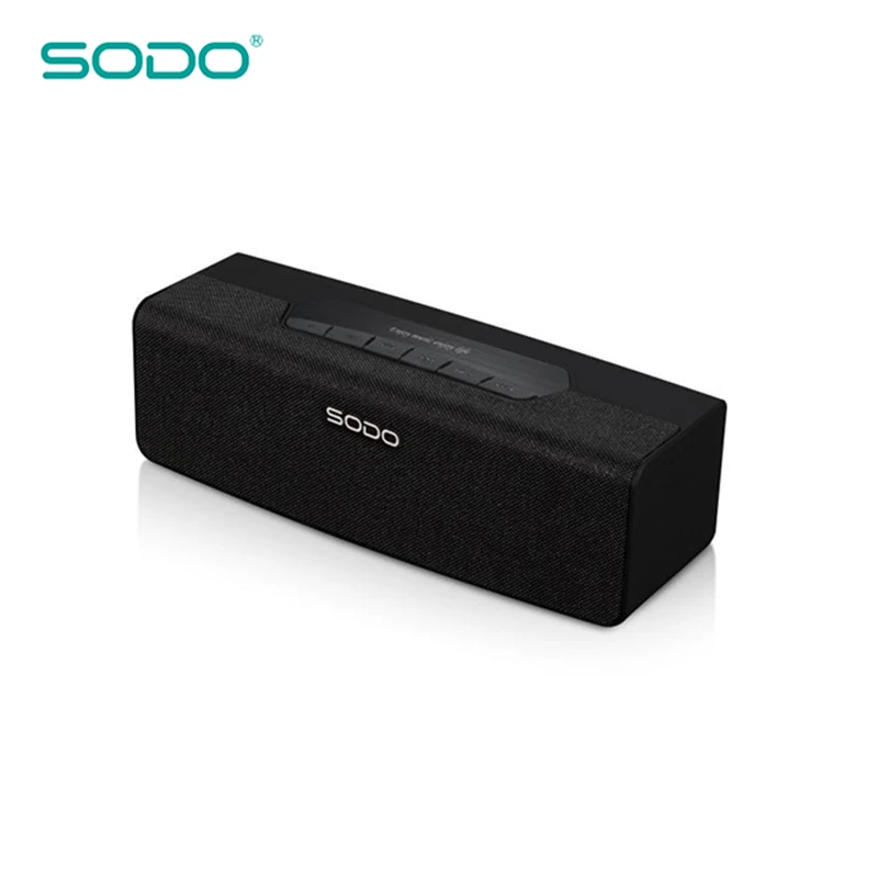SODO подлинный беспроводной Bluetooth динамик Портативный беспроводной стерео звуковой ящик с басами для телефона MP3/4 музыкальный плеер - Цвет: Black